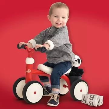 Smoby: Rookie mașinuță fără pedale, cu cadru metalic - roșu - .foto