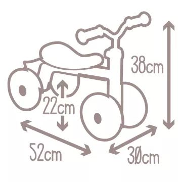 Smoby: Rookie mașinuță fără pedale, cu cadru metalic - albastru-roz - .foto