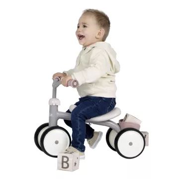 Smoby: Rookie mașinuță fără pedale, cu cadru metalic - albastru-roz - .foto