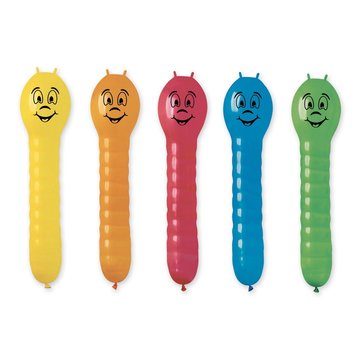 Set de 5 ballons chenille multicolores