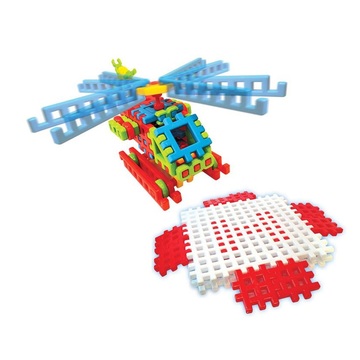 Vafe mini - jucărie de construcție din plastic, elicopter - .foto