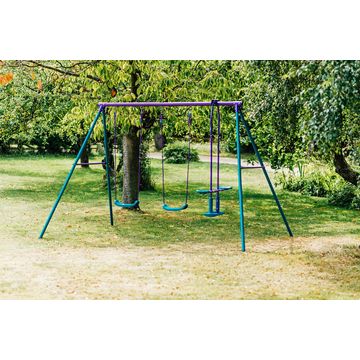 Plum : Set de balançoires pour enfants - balançoire gondole et 2 balançoires avec siège - .image