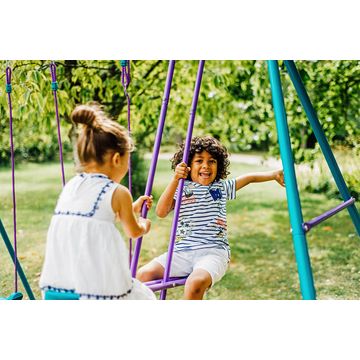 Plum : Set de balançoires pour enfants - balançoire gondole et 2 balançoires avec siège - .image