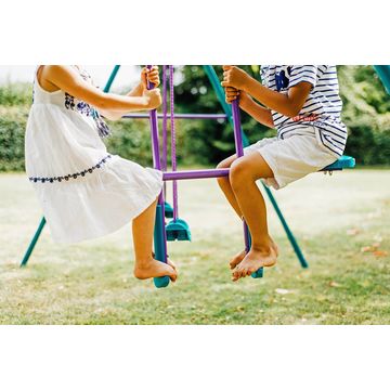 Plum : Set de balançoires pour enfants - balançoire gondole et 2 balançoires avec siège - .image