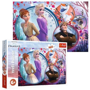 Trefl: Disney Hercegnők, Hercegnő gyűjtemény társasjáték + ajándék 160 darabos Jégvarázs puzzle - . kép