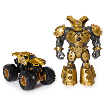 Monster Jam: Mașinuță MAX-D cu figurină Maximus - auriu - .foto