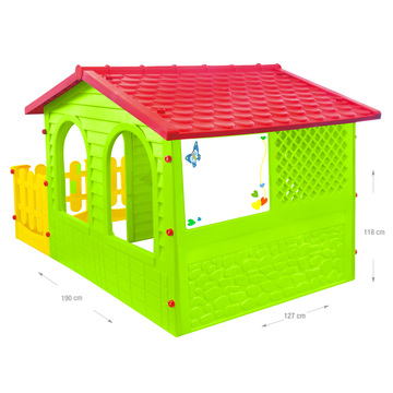 Mochtoys: Kerti házikó kerítéssel - zöld - . kép