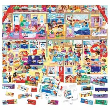 Headu: Gemakkelijk Engels leren - Mijn huis - puzzel - .afbeelding