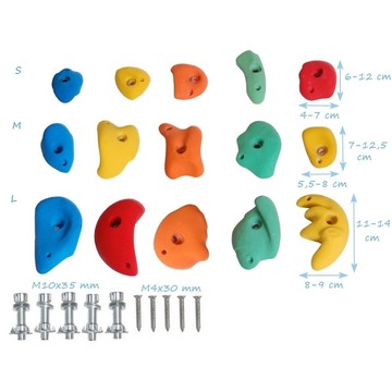 Ensemble de 5 pierres pour escalade - S - .image