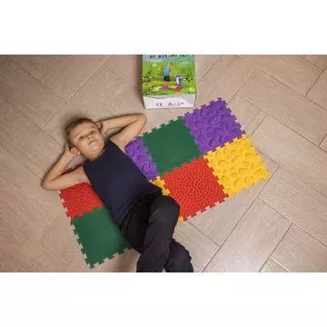 Ortho Puzzle: Set covorașe masaj ortopedic, 8 piese - Pădure - .foto