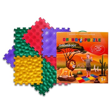 Ortho Puzzle: Set de covorașe de masaj ortopedic - Savana - .foto