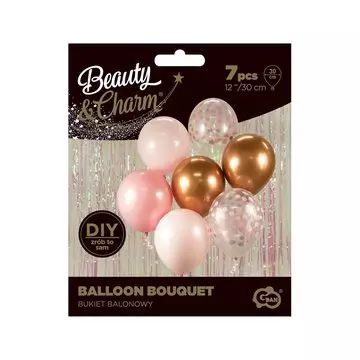 Set de 7 ballons beauté et charme - rose-cuivre - .image