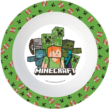 Minecraft: Farfurie adâncă din plastic, compatibil cu microunde - .foto