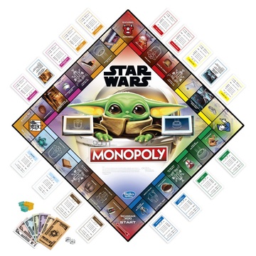 Monopoly: Baby Yoda társasjáték - román nyelvű - . kép