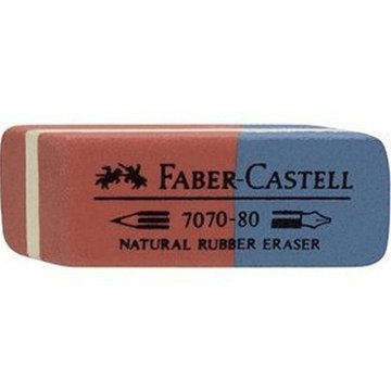 Faber-Castell: Kaucsuk radír tollhoz és ceruzához, piros-kék