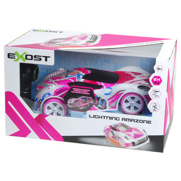 Silverlit: Exost Lightning Amazone távirányítós versenyautó LED-világítással 1:14 - rózsaszín-fehér - . kép