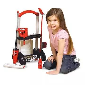 Čisticí vozík Hetty s 6 doplňky - červený - .obrázek
