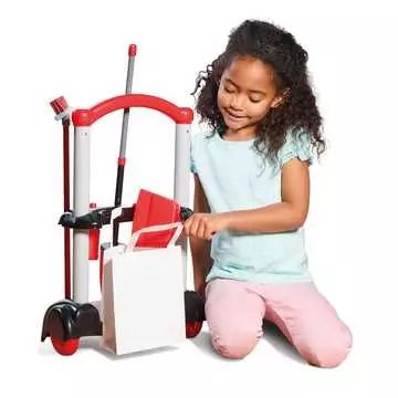 Carrito de limpieza Hetty con 6 accesorios - rojo - .imagen