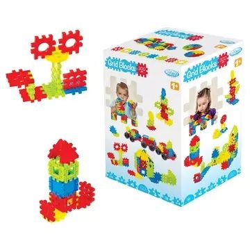 Gofri műanyag építőjáték kerekekkel - 200 db-os - . kép