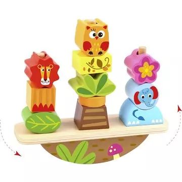 Tooky Toy : Jeu d'équilibrage et de perles avec des animaux - .image