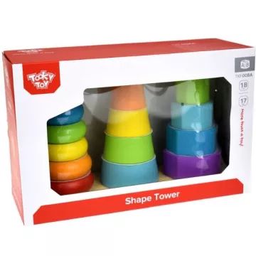 Tooky Toy: Gra w układanie wieży - 17 elementów - .zdjęcie 