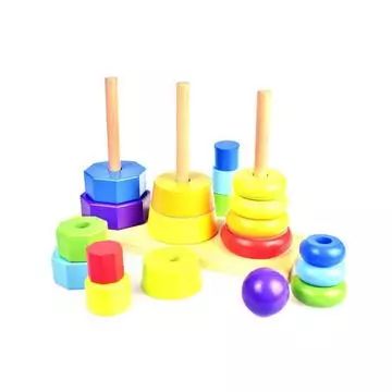 Tooky Toy: Torenbouwspel - set van 17 stuks - .afbeelding