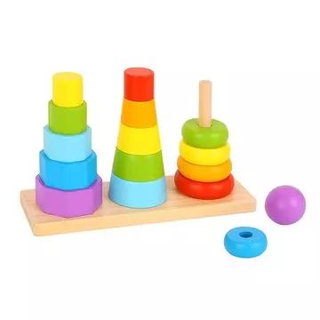Tooky Toy: Gra w układanie wieży - 17 elementów - .zdjęcie 