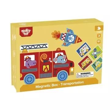 Tooky Toy: Magnetyczna układanka - Pojazdy - .zdjęcie 
