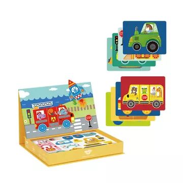 Tooky Toy: Quebra-cabeça magnético - Veículos - .Imagem