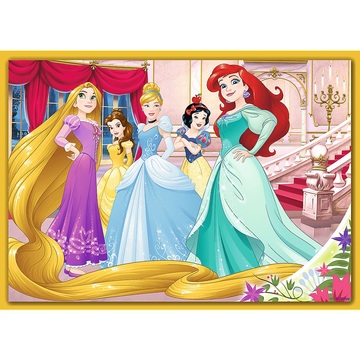 Trefl: Disney hercegnők boldog napja 4 az 1-ben puzzle - 35, 48, 54, 70 darabos - . kép