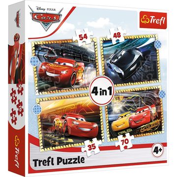 Trefl: Verdák 3 - Vigyázz,kész,rajt 4 az 1-ben puzzle - 35, 48, 54, 70 darabos - . kép
