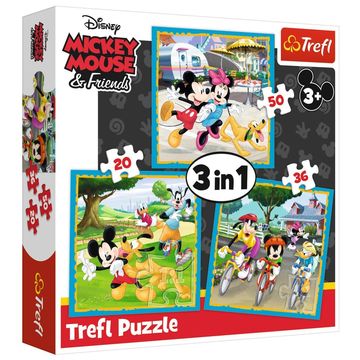 Trefl: Mickey egér a barátaival 3 az 1-ben puzzle - 20, 36, 50 darabos