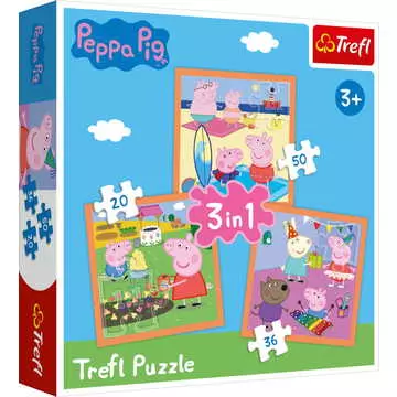 Trefl: Peppa malac 3 az 1-ben puzzle - 20, 36, 50 darabos