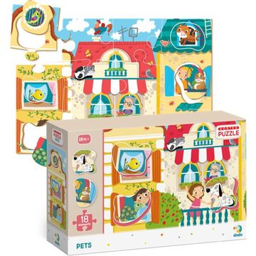 Dodo: Animăluțe de companie - puzzle cu 18 piese cu elemente detașabile - .foto