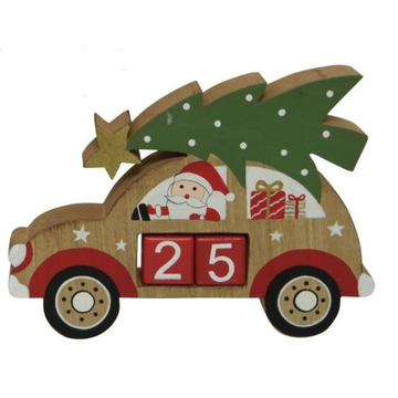 Autó formájú karácsonyváró naptár - Mikulás