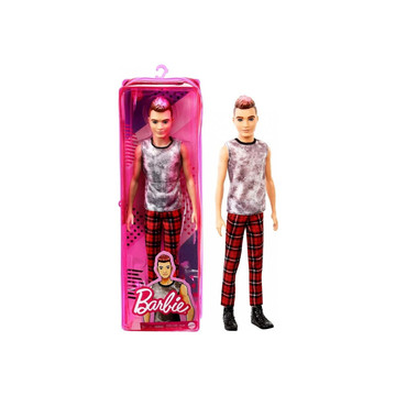 Barbie Fashionistas: Barna hajú fiú baba kockás nadrágban