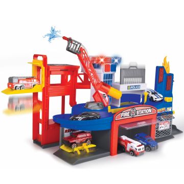 Dickie: Rendőr- és tűzoltóállomás játékszett - 52 cm - . kép