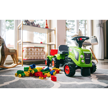 Falk: Baby Claas traktor bez pedala, s prikolicom i dodacima - zeleno - .slika