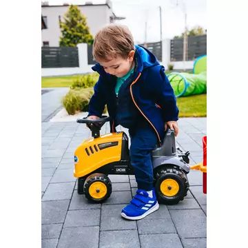 Falk: JCB Traktor ohne Pedale, mit Anhänger und Zubehör - gelb - . bild aus