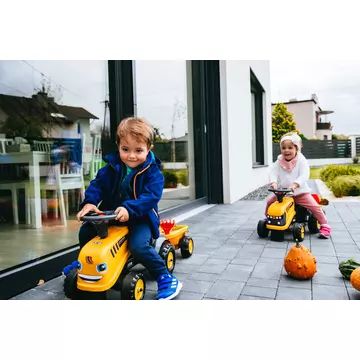 Falk: JCB tractor fără pedale, cu remorcă și accesorii - galben - .foto