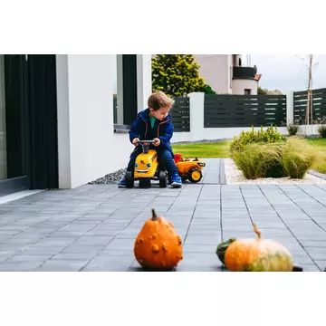 Фолк: JCB трактор без педали, с ремарке и аксесоари - жълт - . изображение