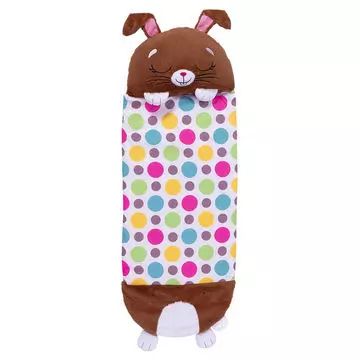 Happy Nappers: 2 w 1 – śpiwór i poduszka – Beeples, brązowy królik – 137 cm - .zdjęcie 