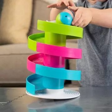 Fat Brain Toys: Wobble Run - Spiralni stolp - .slika