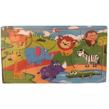 Moj prvi vesel leseni puzzle - 11 različnih kosov - .slika