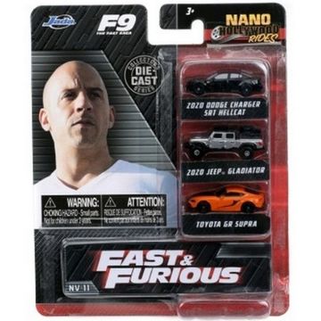 Fast and Furious: Set de 3 nano mașinuțe - .foto