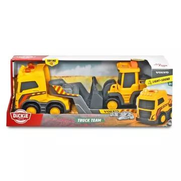 Dickie: Volvo Truck Team camion transportor cu mini-încărcător - .foto