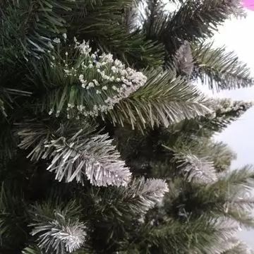 Kunstkerstboom met kunststofbasis - donkergroen, 220 cm - .afbeelding