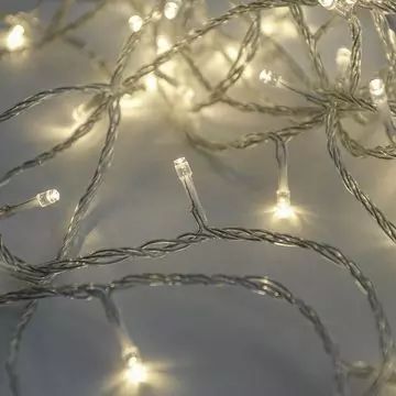 Pomembno: Kristalna LED girlanda 8 metrov, razširljiva - topla bela svetloba - .slika