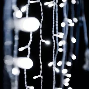 Pomembno: LED razširljiva svetlobna zavesa Crystalline, 1,2 x 1,2 metra - hladno bela barva - .slika