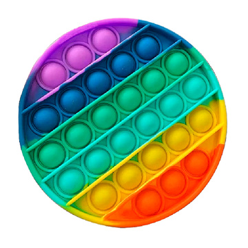 Pop It Now! Push Pop Bubble XXL óriás szivárvány színű stresszoldó játék - kör alakú
